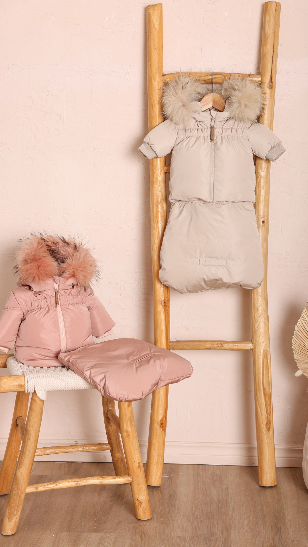 BABY JACKET + FOOTMUFF - GATHERED HIGH WAIST