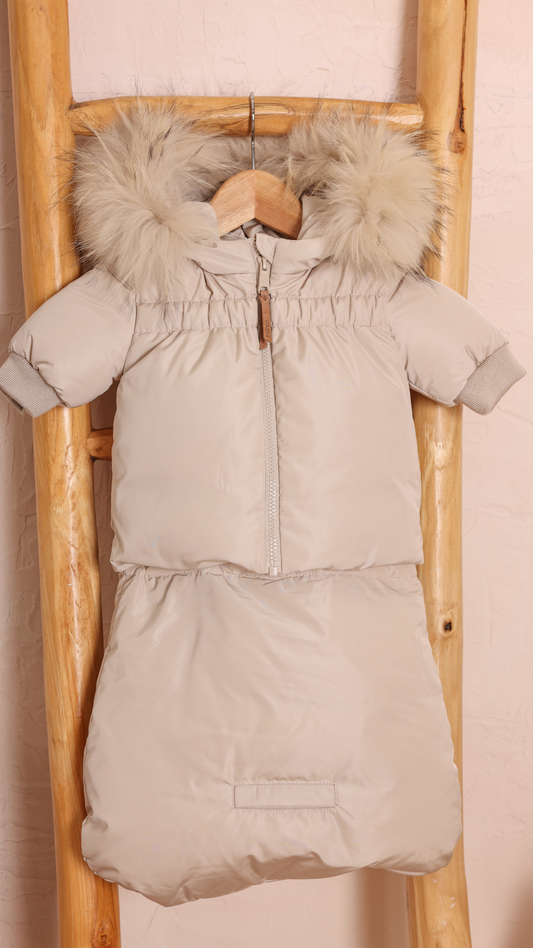 BABY JACKET + FOOTMUFF - GATHERED HIGH WAIST