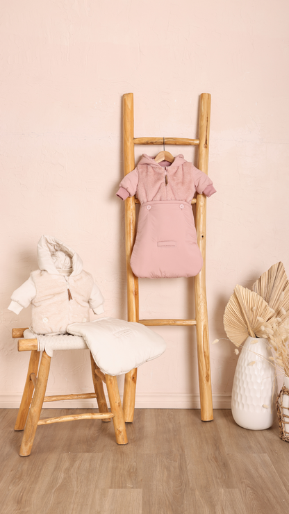 BABY JACKET + FOOTMUFF - FUR FRONT & BACK