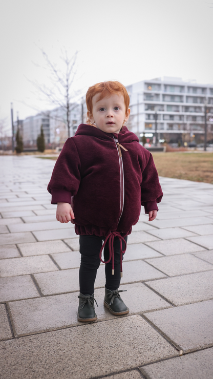 WINTER BOMBER - VELOUR FRONT, NYLON BACK