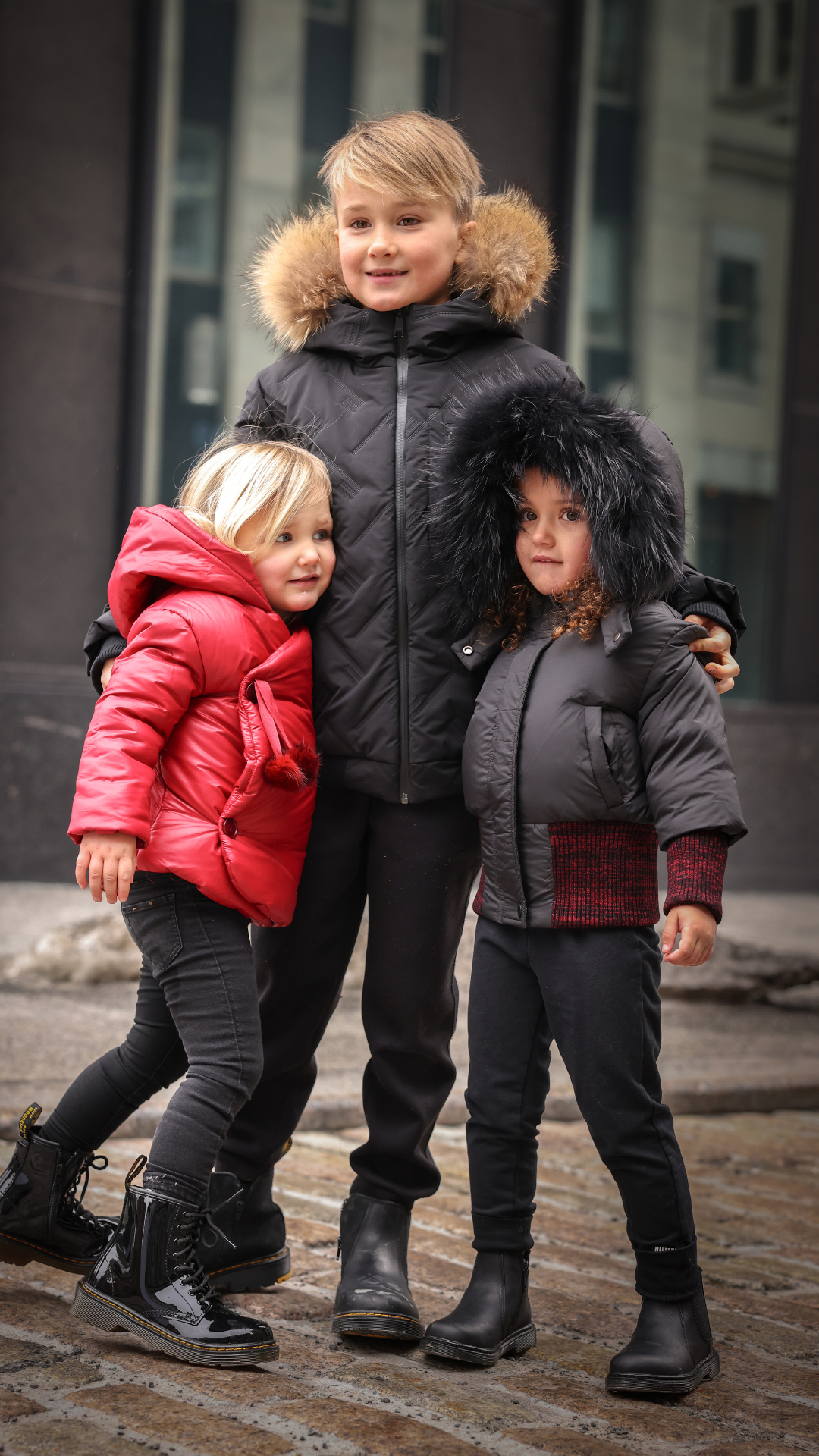WINTER JACKET - SIDE OPENING POM POM TIE