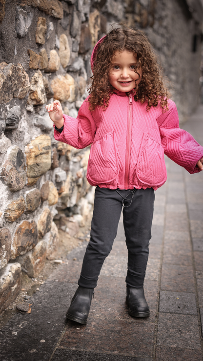 LIGHTWEIGHT JACKET - POCKET QUILTED GATHERED