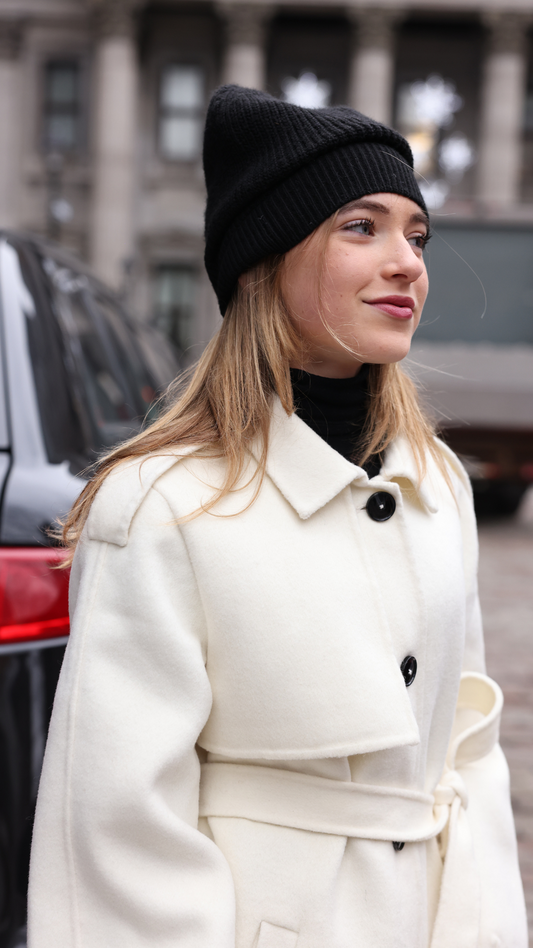 WOOL COAT - GIRLS WEEKEND BELTED