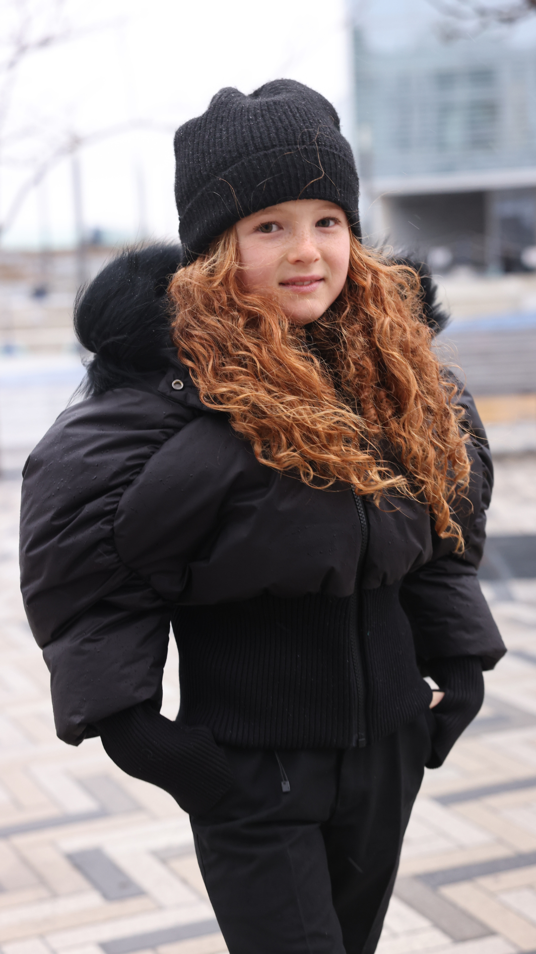 WINTER JACKET - GIRLS GATHERED BALLOON STYLE
