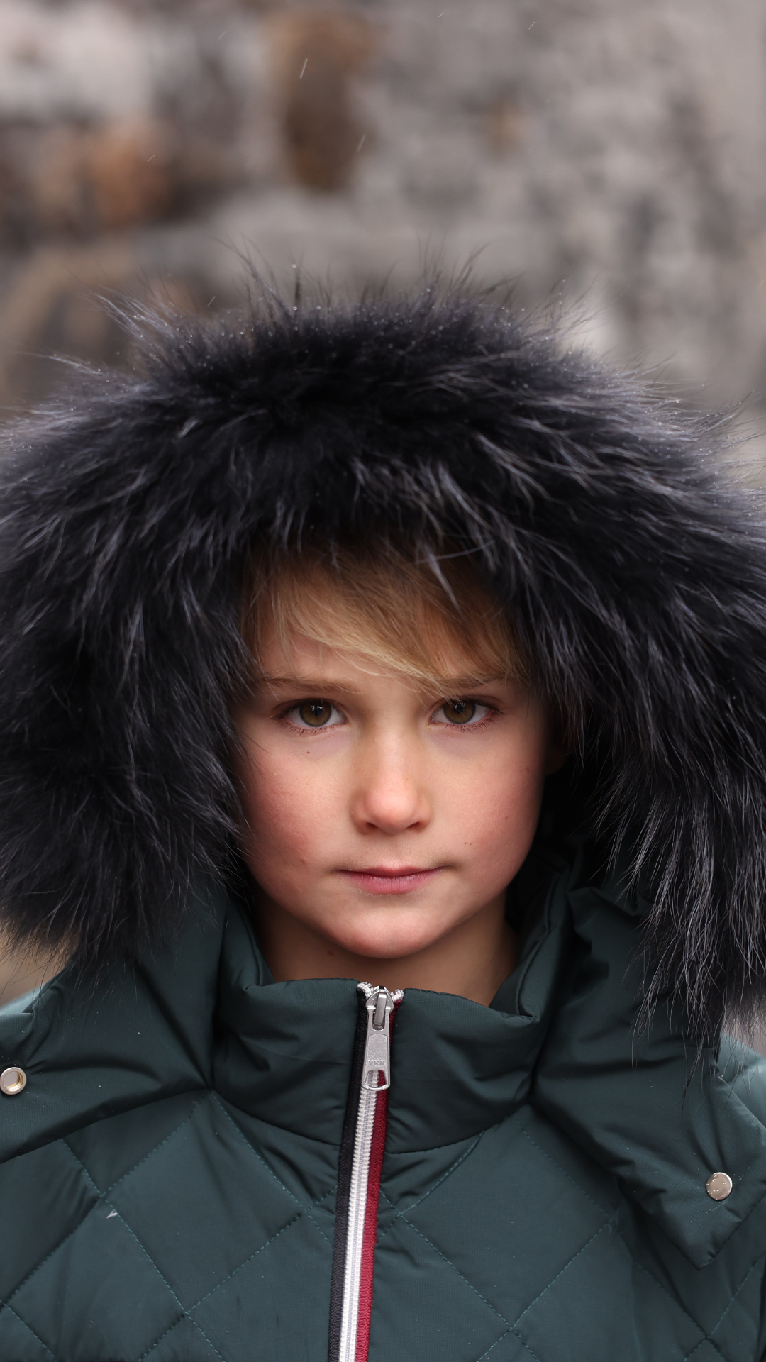BOYS WINTER JACKET - CONTRAST ZIPPER QUILTED