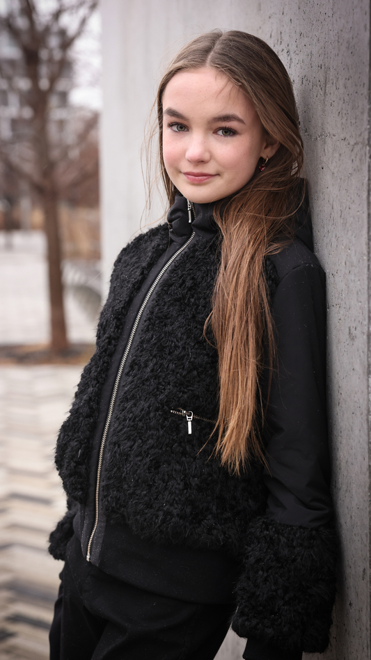 LIGHTWEIGHT JACKET - GIRLS SHERPA