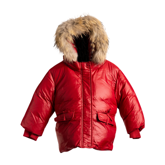 Duo-pocket-puffer-down-filling-real-fur-jacket