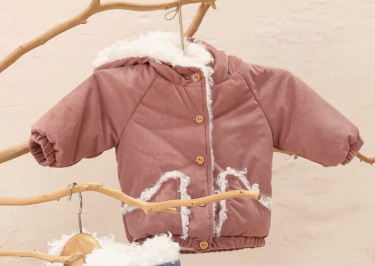 LIGHTWEIGHT BABY JACKET - FUR LINING, CORDUROY