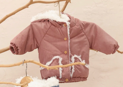LIGHTWEIGHT BABY JACKET - FUR LINING, CORDUROY