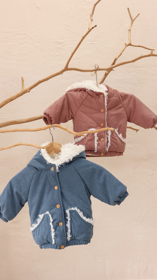 LIGHTWEIGHT BABY JACKET - FUR LINING, CORDUROY