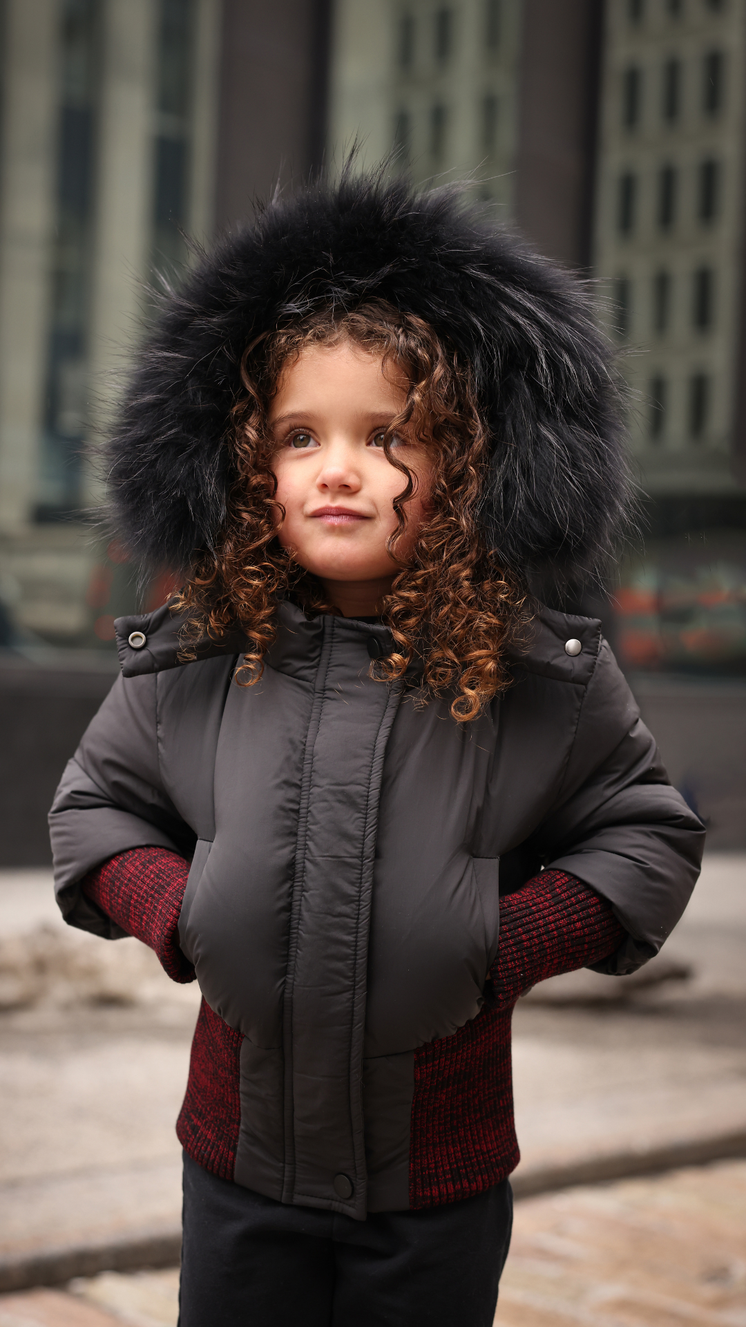 WINTER JACKET - RIB MIX BORDER