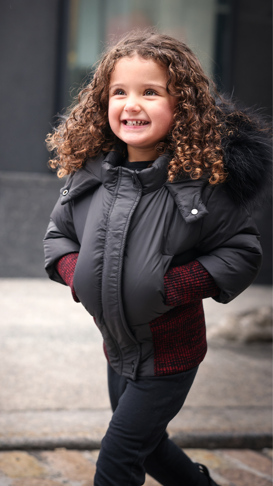 WINTER JACKET - RIB MIX BORDER