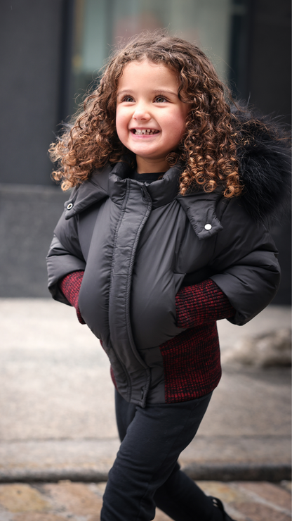 WINTER JACKET - RIB MIX BORDER